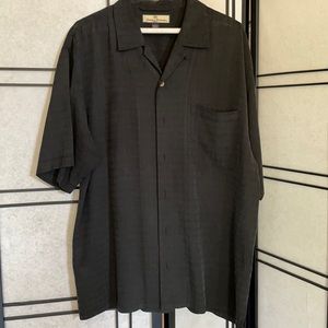 Tommy Bahama black printed silk shirt